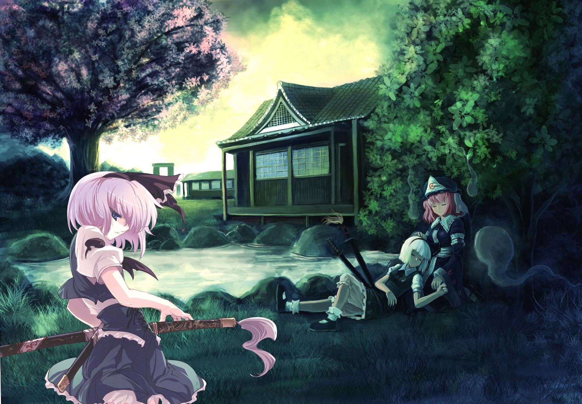 Touhou youmu anime at 640 x 960 iPhone 4 size wallpapers HD quality