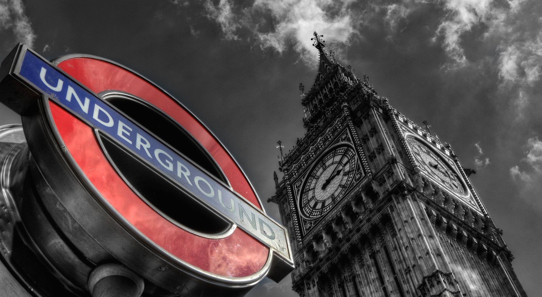 Underground and big ben london at 640 x 960 iPhone 4 size wallpapers HD quality