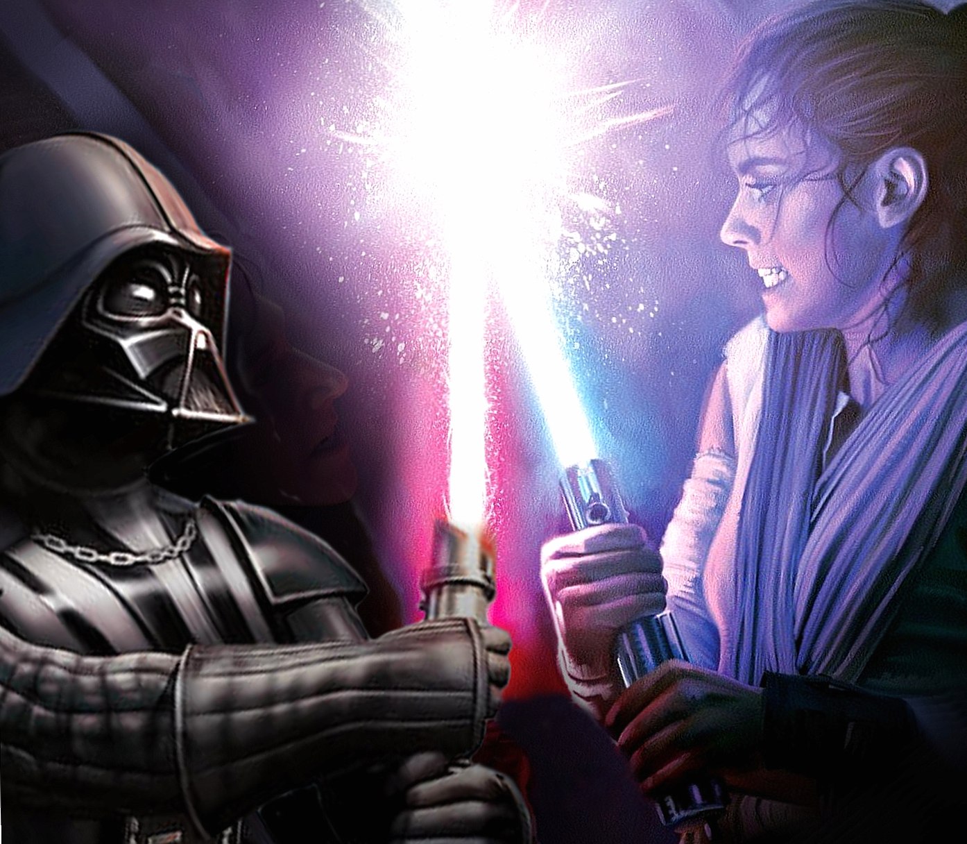 vader vs rey wallpapers HD quality