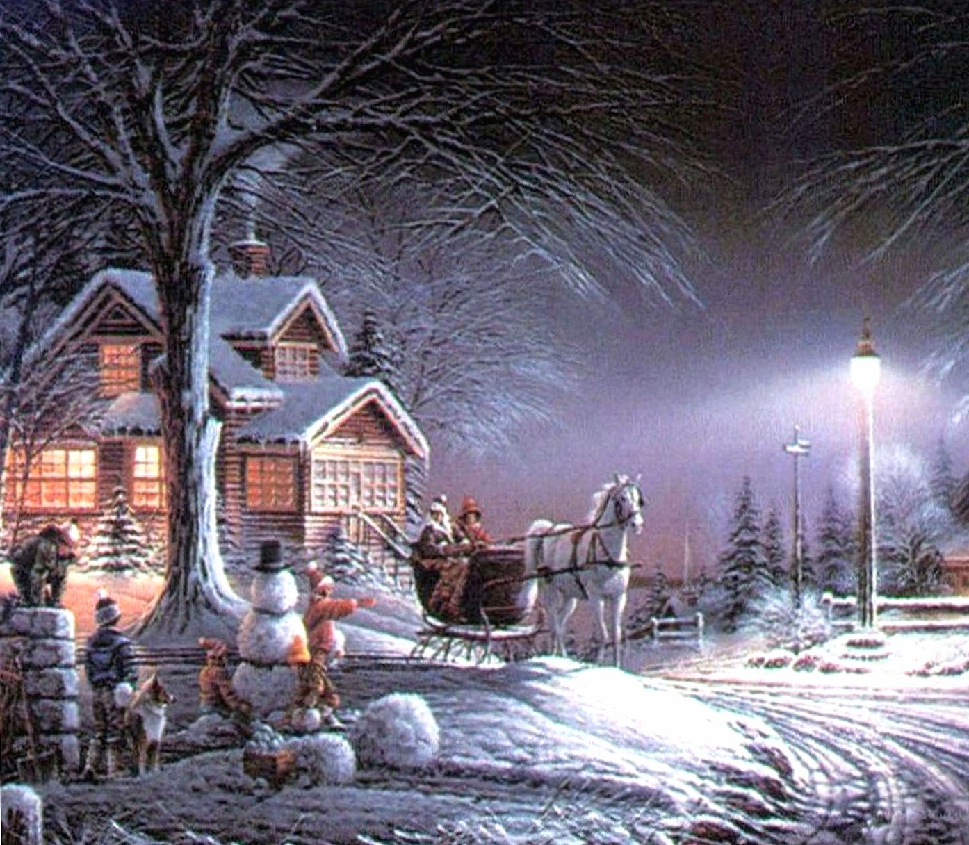 Village Christmas 24 at 1024 x 1024 iPad size wallpapers HD quality