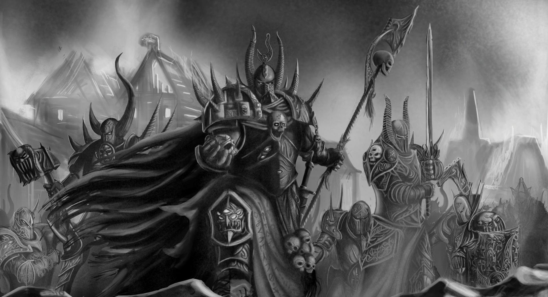 Warhammer 40000 Black and White Art at 1280 x 960 size wallpapers HD quality