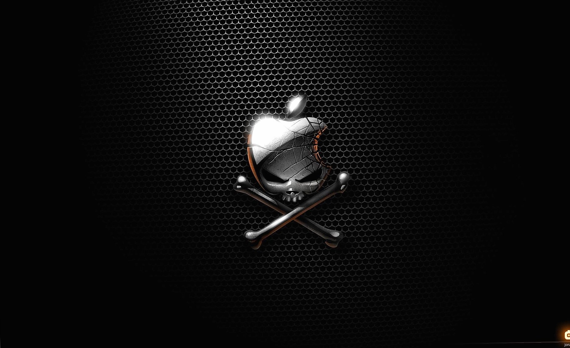 Weird apple skull at 640 x 960 iPhone 4 size wallpapers HD quality