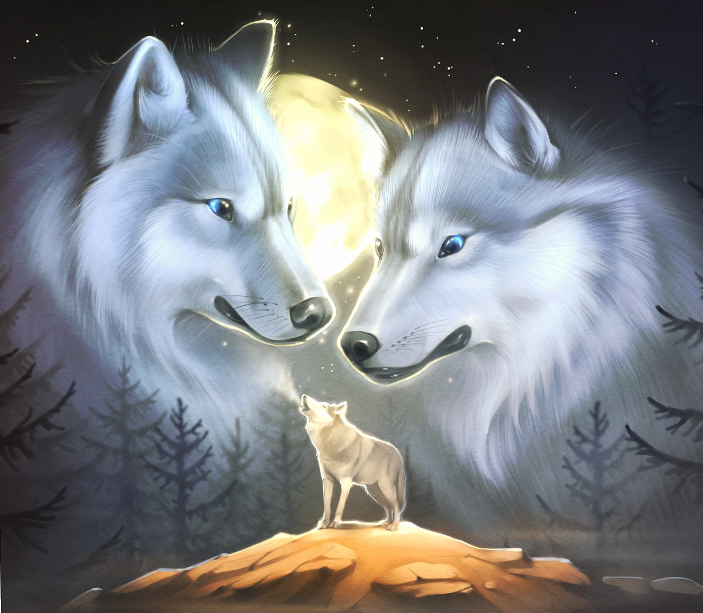 Wolves at 1600 x 1200 size wallpapers HD quality