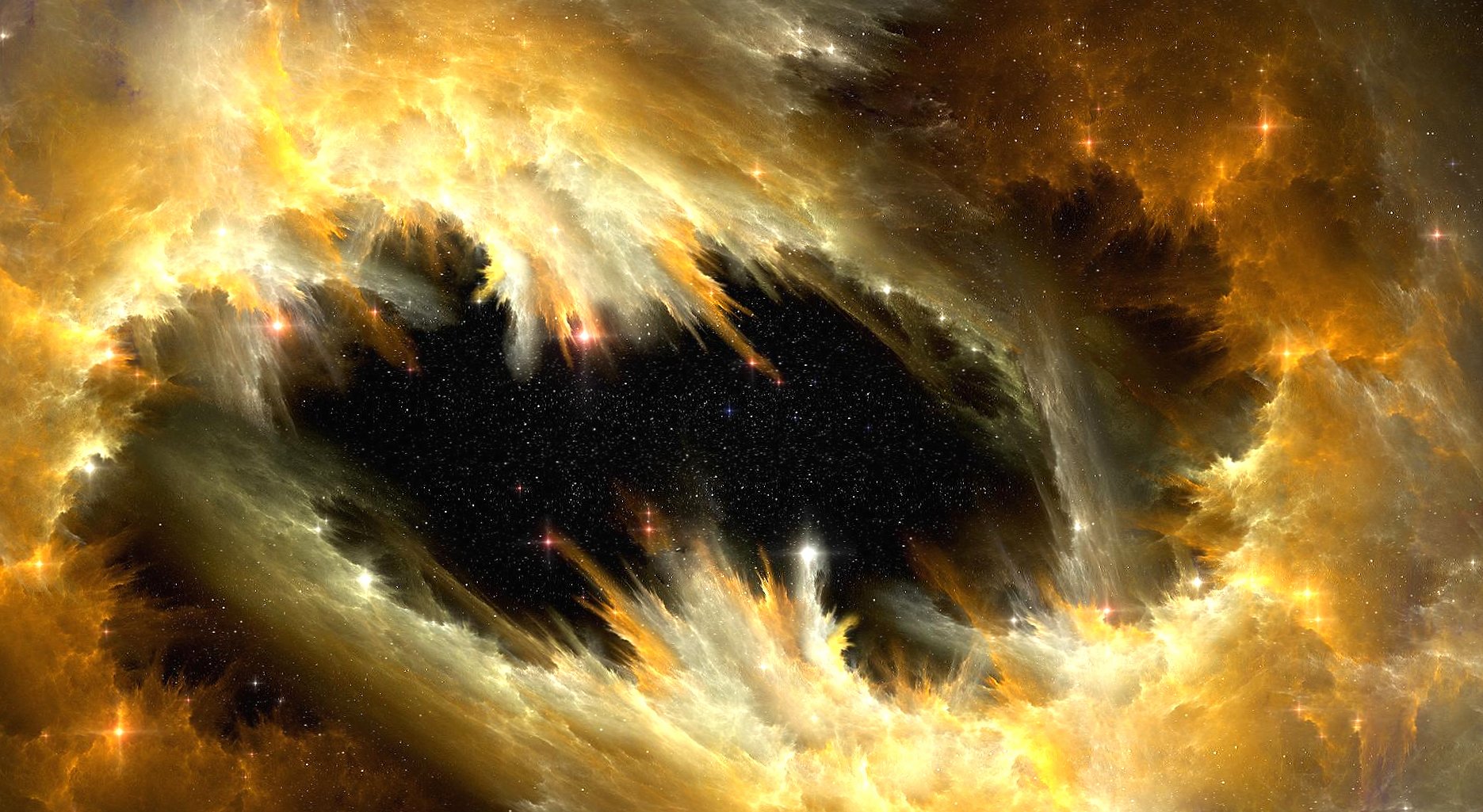 Yellow nebula at 1600 x 1200 size wallpapers HD quality