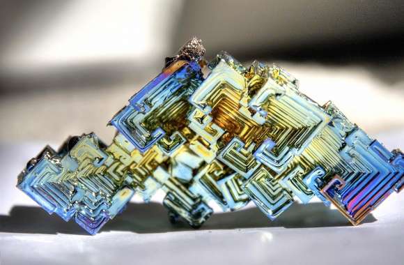 Bismuth crystal mineral