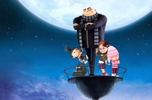 Despicable me gru and babies wallpapers hd quality