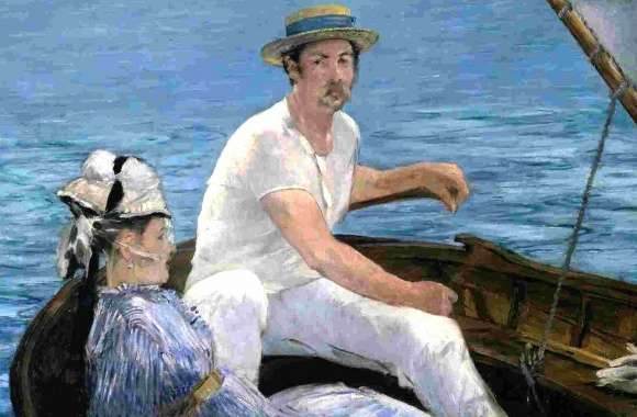 edouard manet on a boat wallpapers hd quality