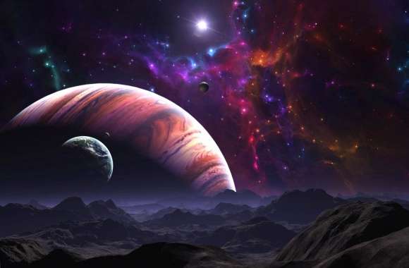 Four.planets and nebulae wallpapers hd quality