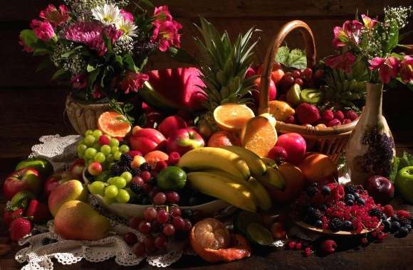 Fruit covered table wallpapers hd quality