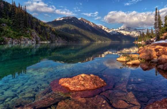 Mountain Lake With Clear Water
