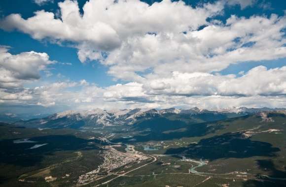 Mountain Range Aerial View