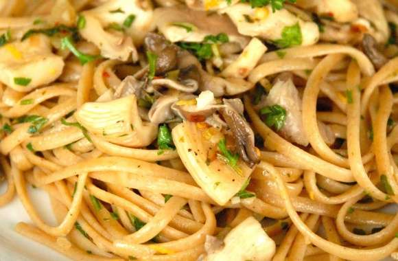 Pasta with mushrooms wallpapers hd quality