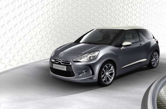 Silver Citroen DS3 front side view