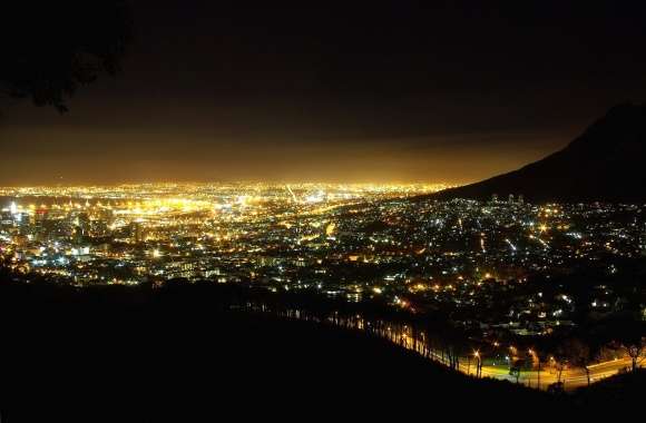 South africa cape town by night