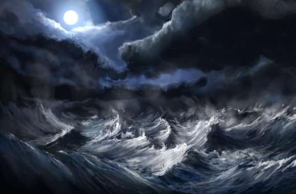 Stormy Sea Painting wallpapers hd quality