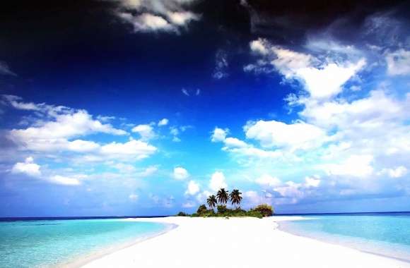 Tropical island white sand
