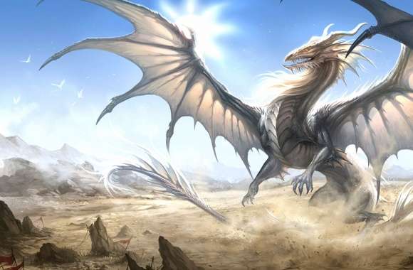 Very huge white dragon wallpapers hd quality