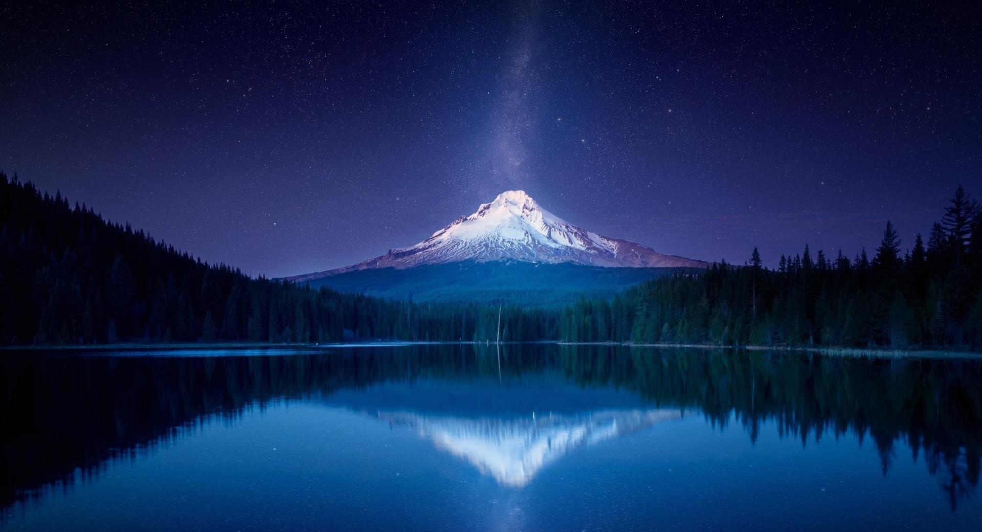 Amazing Mountain Milky Way by Yakub Nihat at 1024 x 1024 iPad size wallpapers HD quality