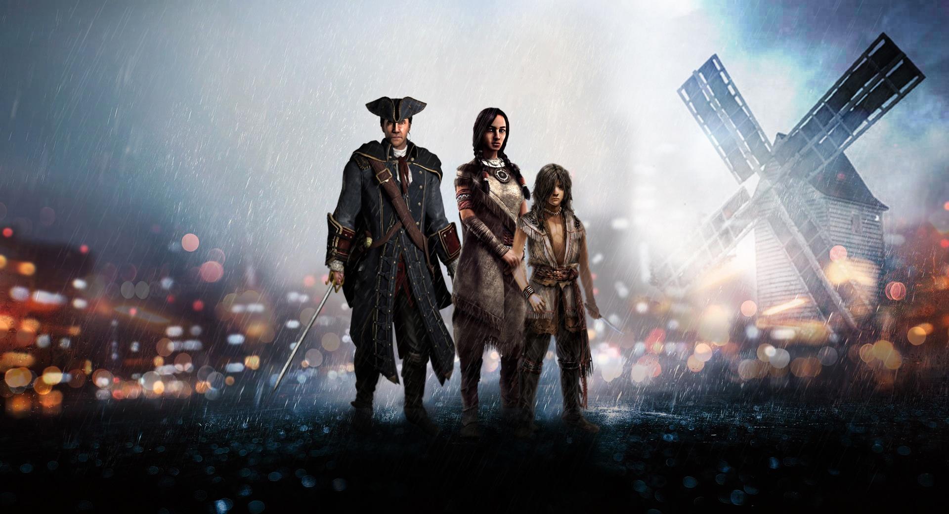 Assassins Creed III Family at 1280 x 960 size wallpapers HD quality