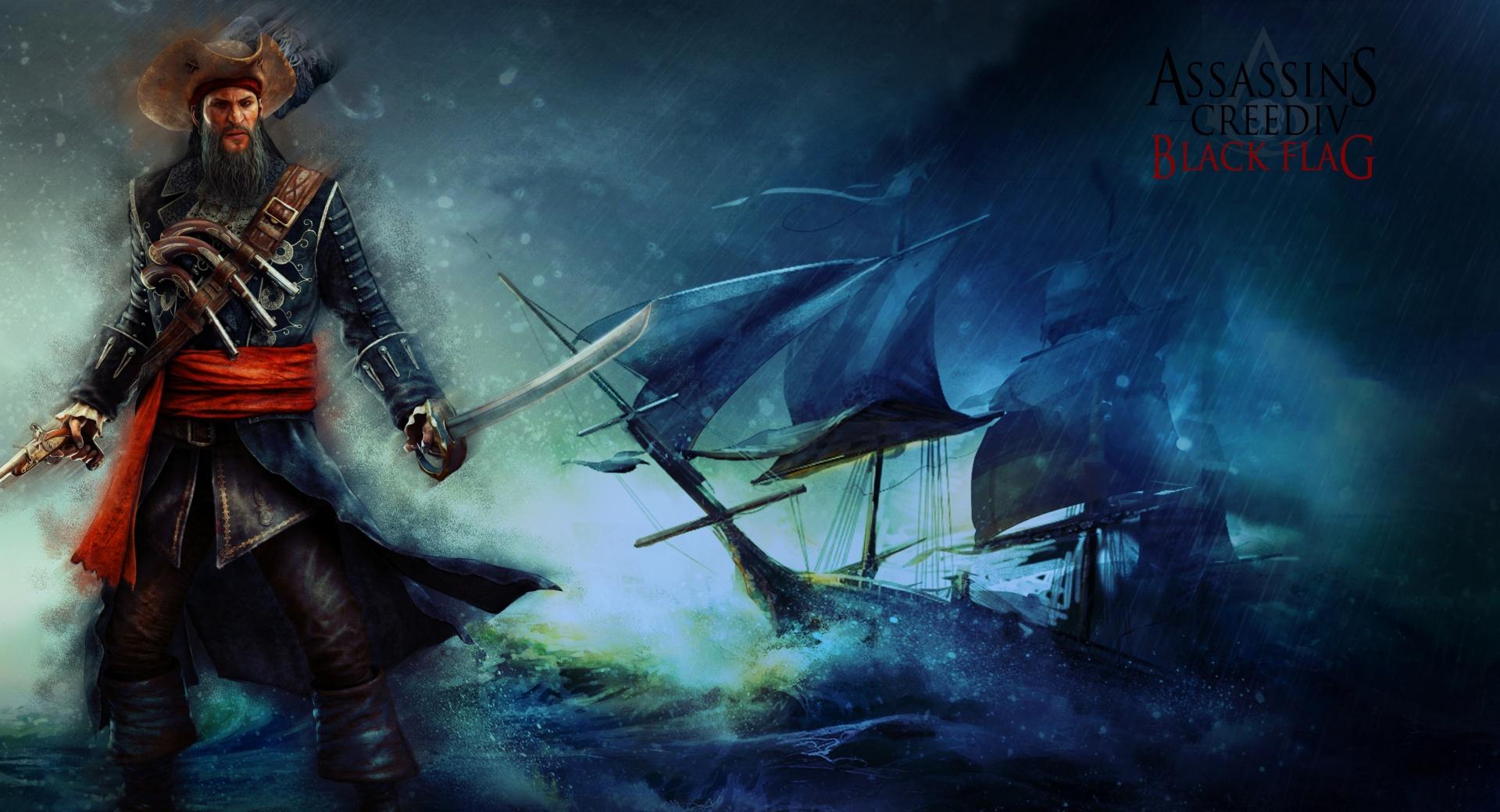 Assassins Creed IV Black Flag Blackbeard at 1024 x 768 size wallpapers HD quality