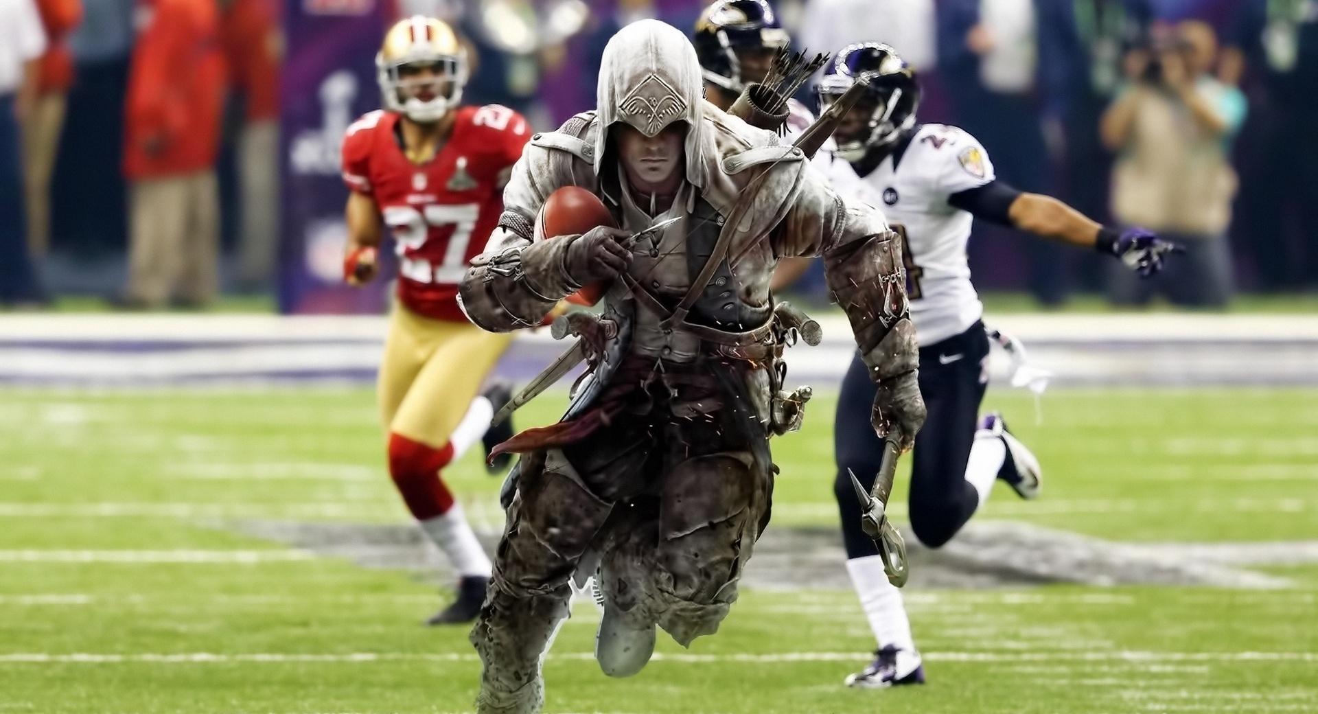 Assassins Creed Super Bowl at 1024 x 1024 iPad size wallpapers HD quality