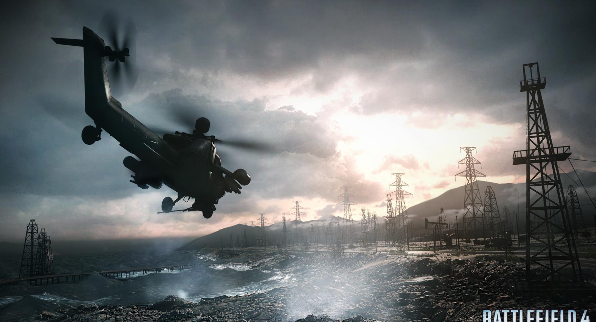 Battlefield 4 Chopper Sea at 1024 x 768 size wallpapers HD quality