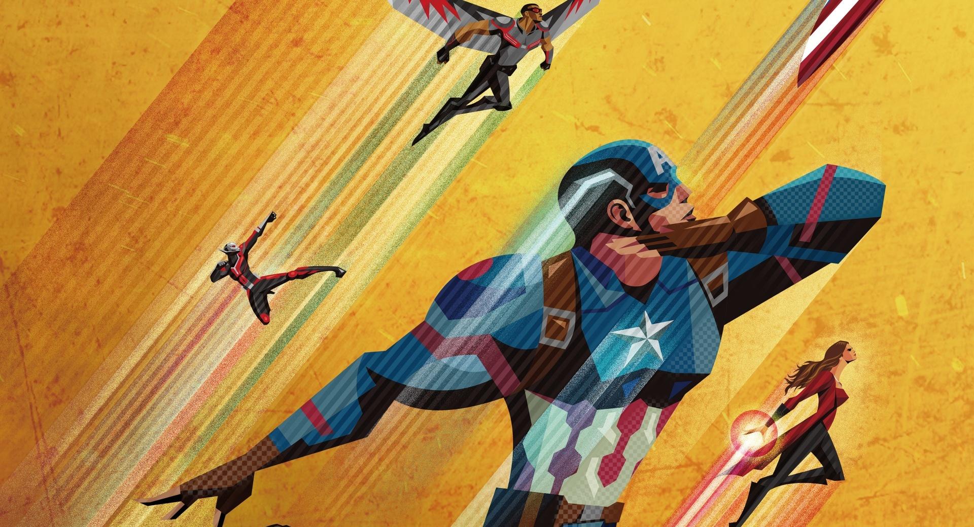 Civil War Artwork Captain America at 2048 x 2048 iPad size wallpapers HD quality