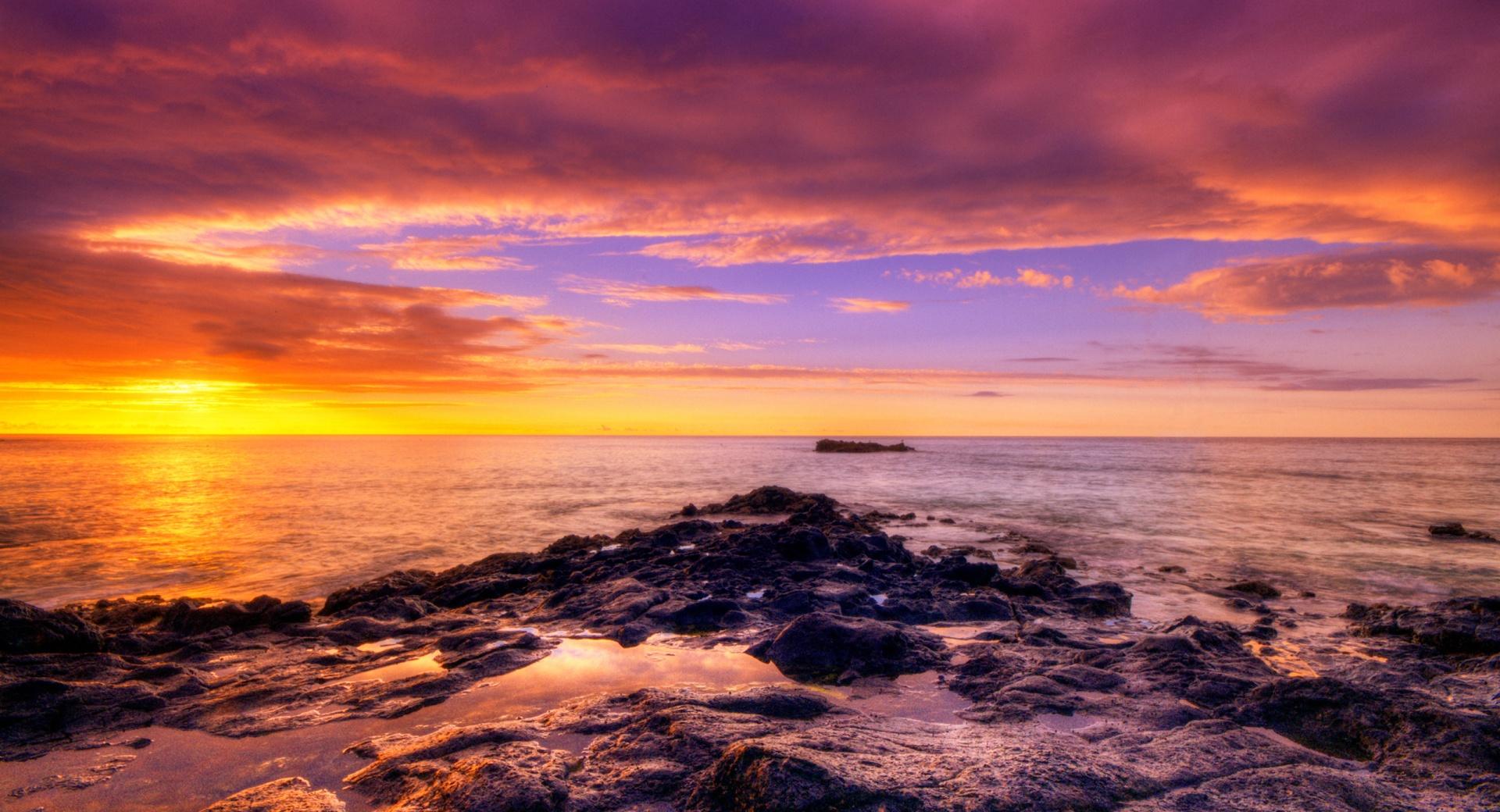 Colorful Ocean Sunset at 750 x 1334 iPhone 6 size wallpapers HD quality