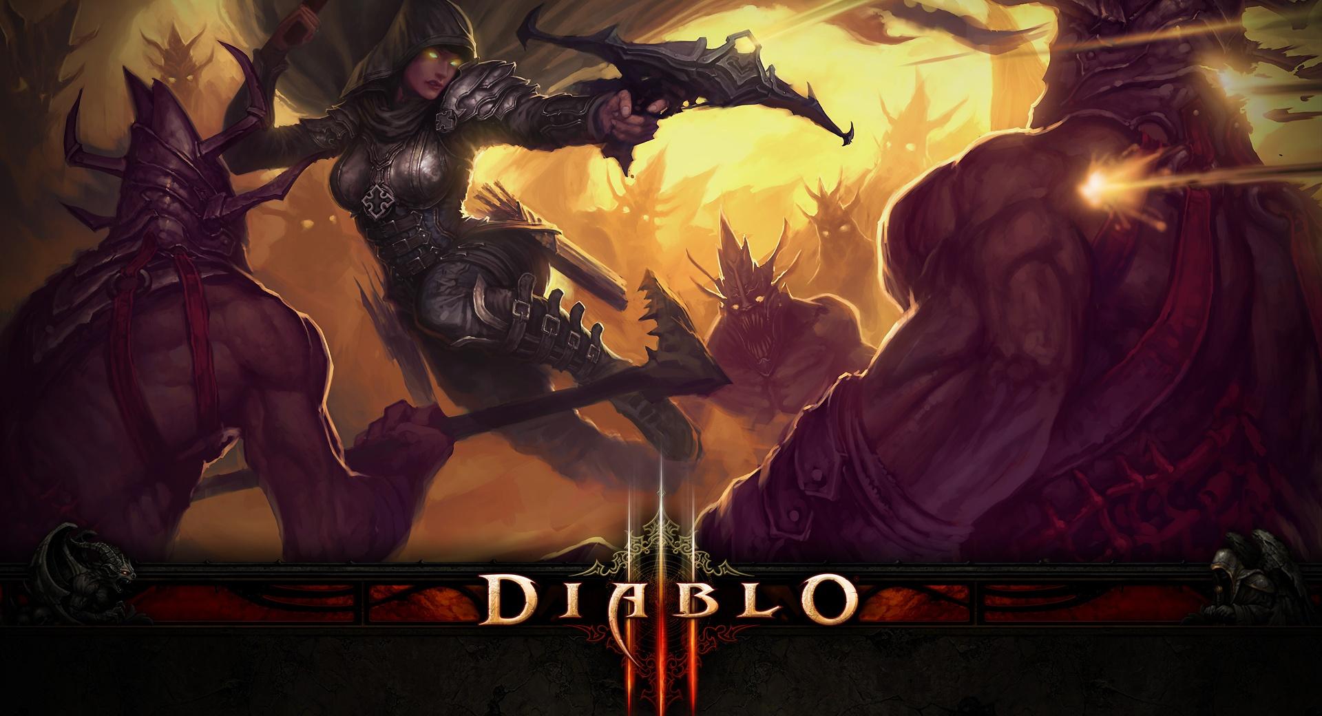 Diablo III Demon Hunter at 2048 x 2048 iPad size wallpapers HD quality