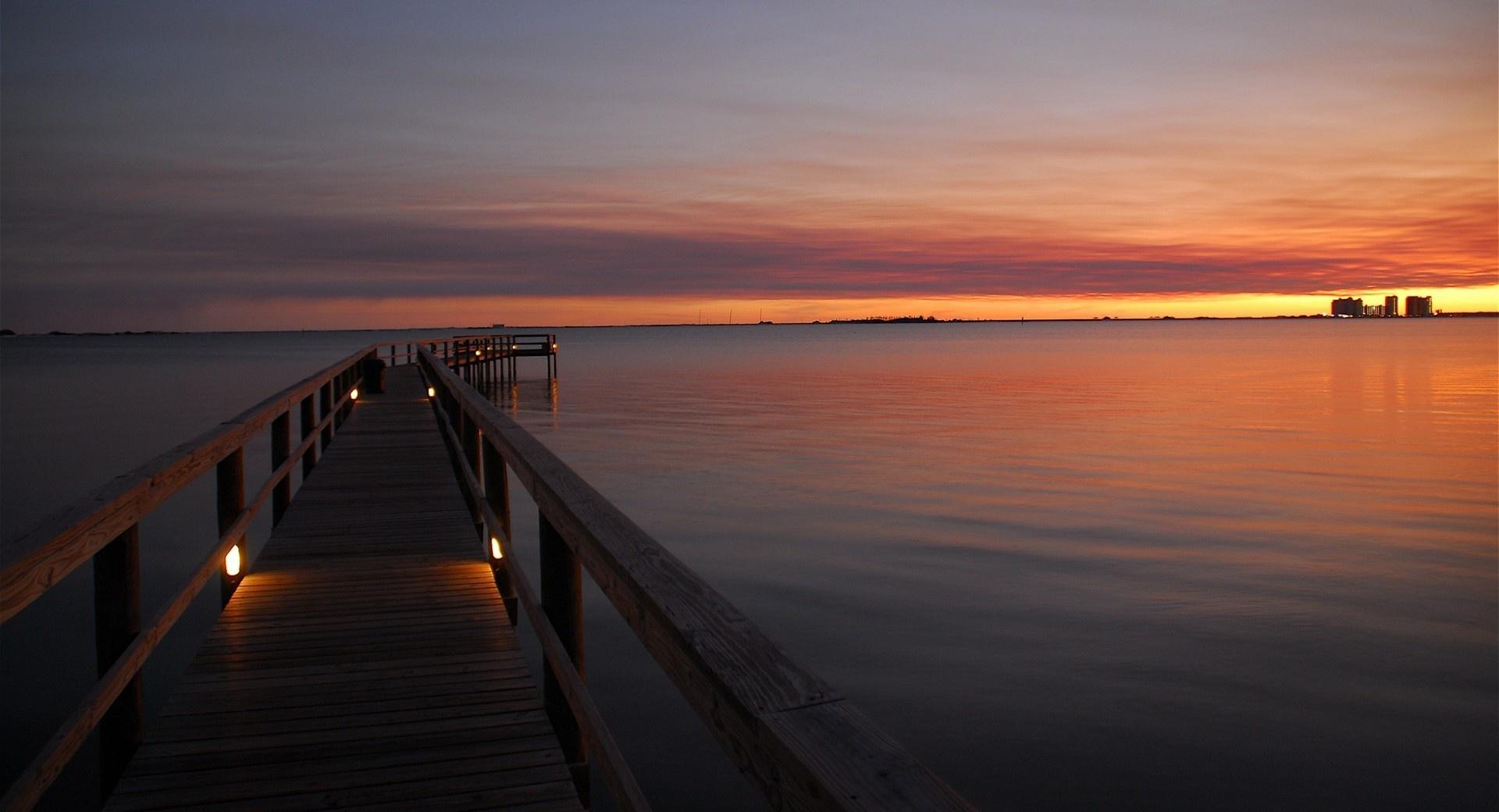 Dock After Sunset at 640 x 1136 iPhone 5 size wallpapers HD quality