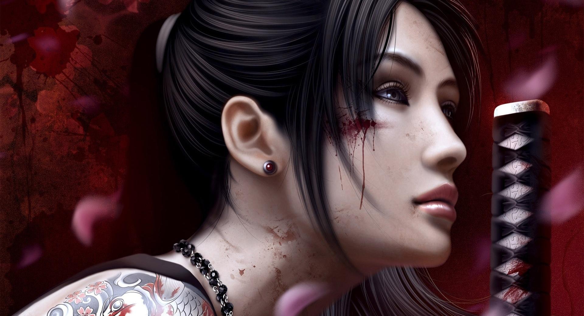 Fantasy Girl - Tattoo at 1600 x 1200 size wallpapers HD quality