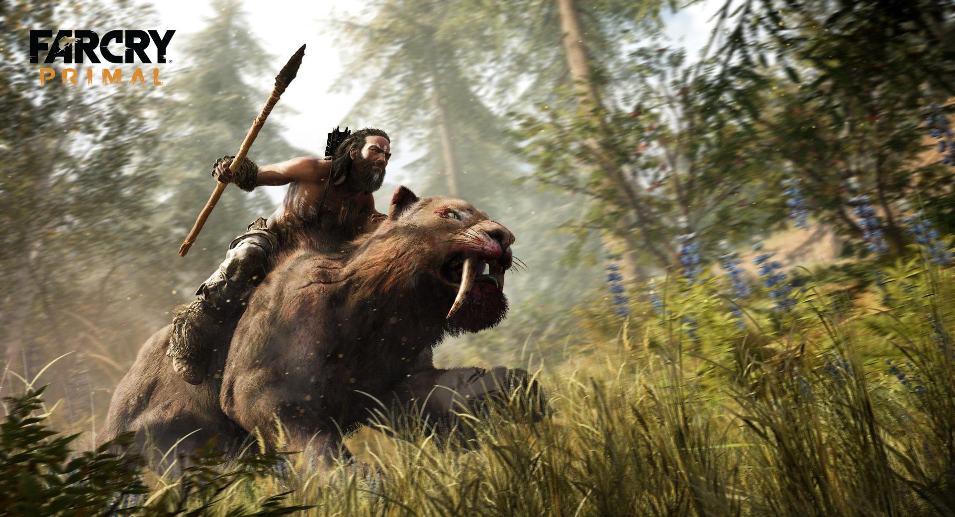 Far Cry Primal Sabertooth Beastmaster at 640 x 960 iPhone 4 size wallpapers HD quality
