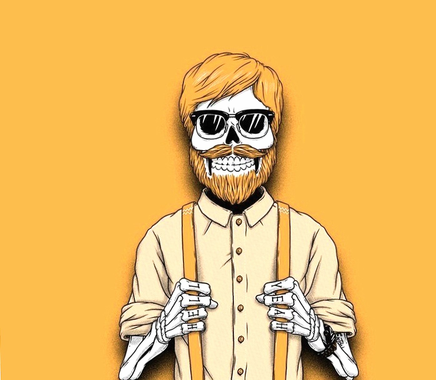 Hipster Beard at 750 x 1334 iPhone 6 size wallpapers HD quality