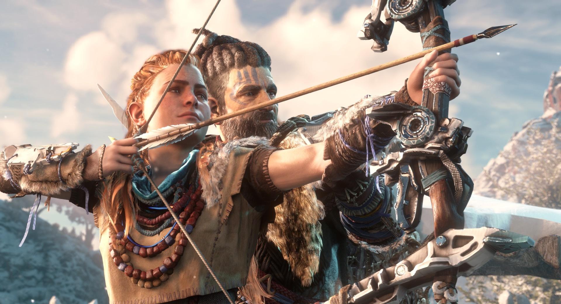 Horizon Zero Dawn Aloy Bow at 640 x 1136 iPhone 5 size wallpapers HD quality