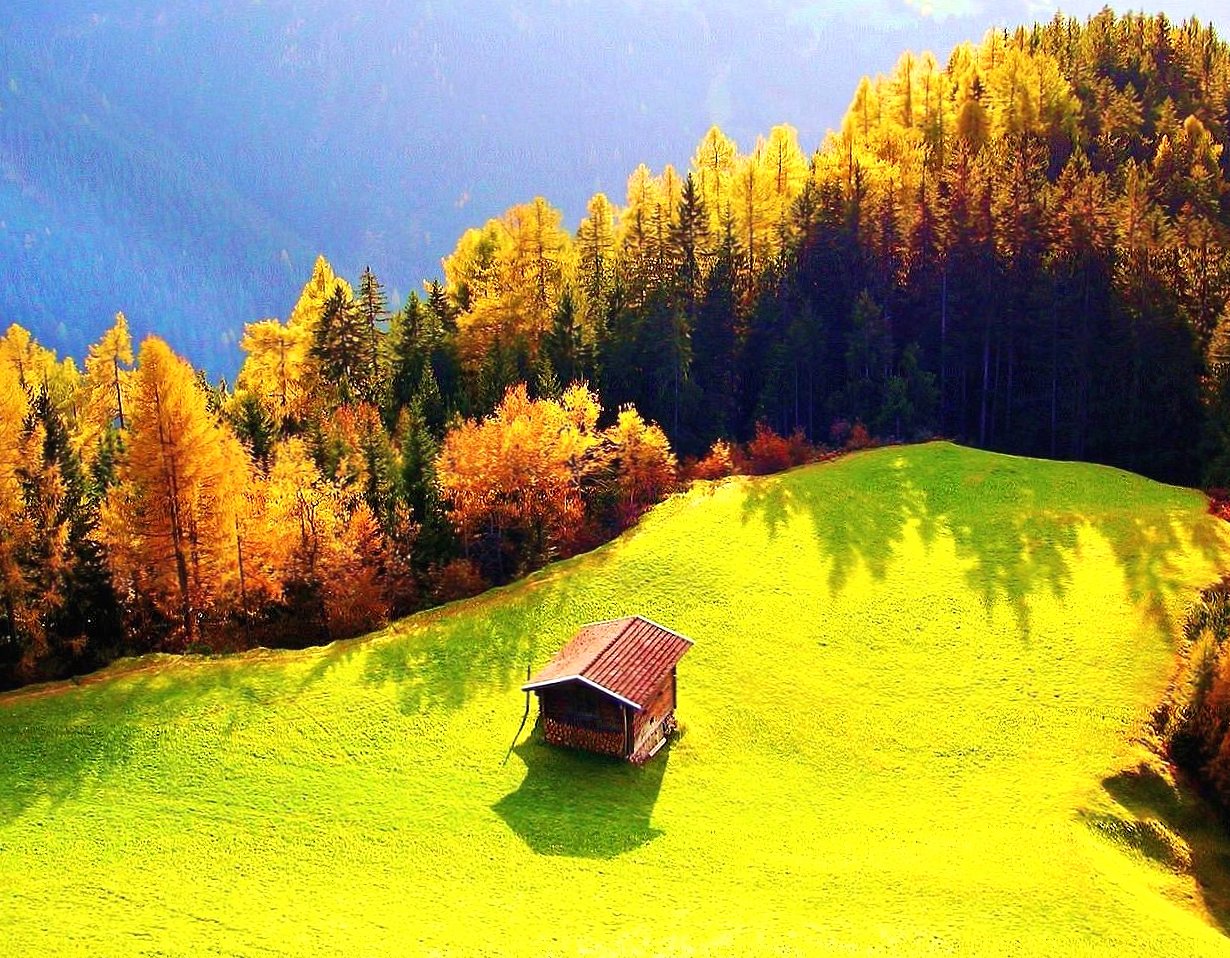 House alone in mountain at 640 x 1136 iPhone 5 size wallpapers HD quality