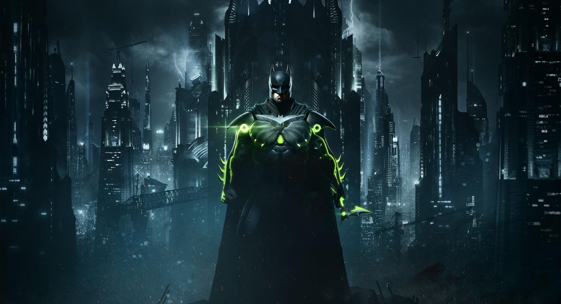 Injustice 2 Batman at 320 x 480 iPhone size wallpapers HD quality
