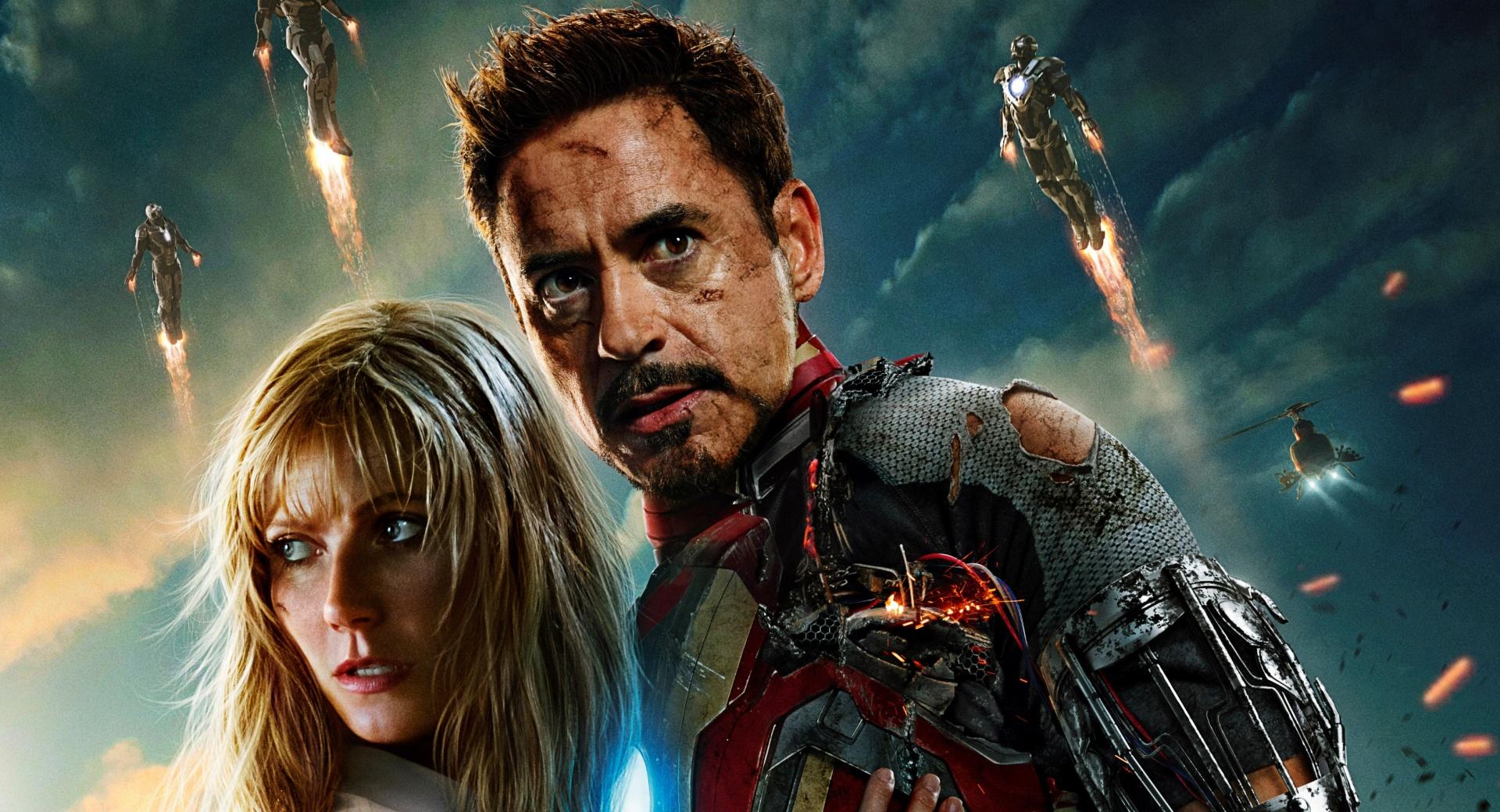 Iron Man 3 Tony Stark And Pepper Potts at 320 x 480 iPhone size wallpapers HD quality
