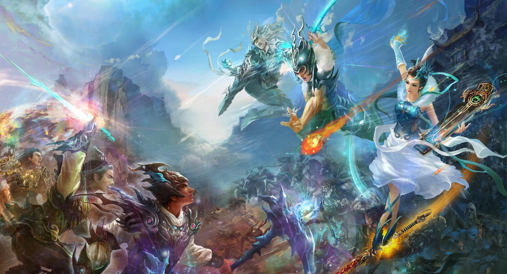 Jade Dynasty Battle at 640 x 1136 iPhone 5 size wallpapers HD quality