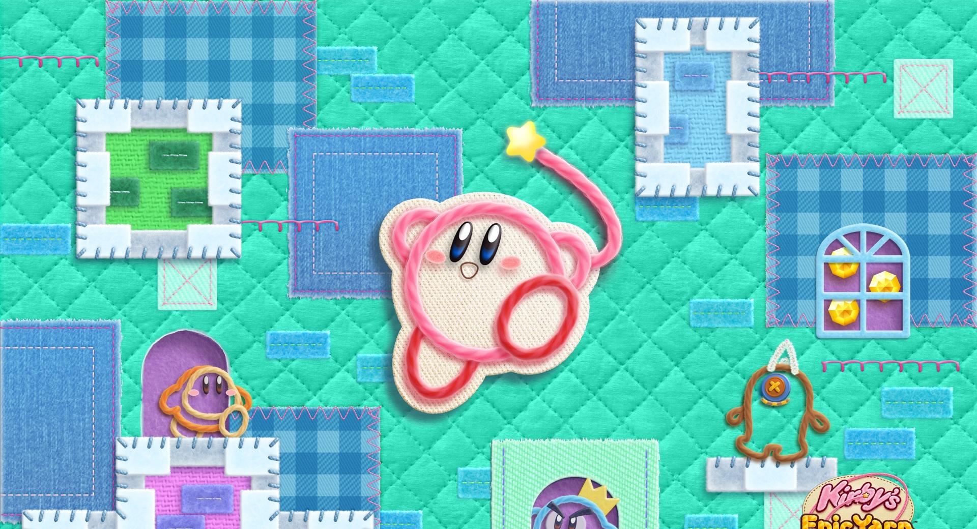 Kirby Epic Yarn at 1024 x 1024 iPad size wallpapers HD quality