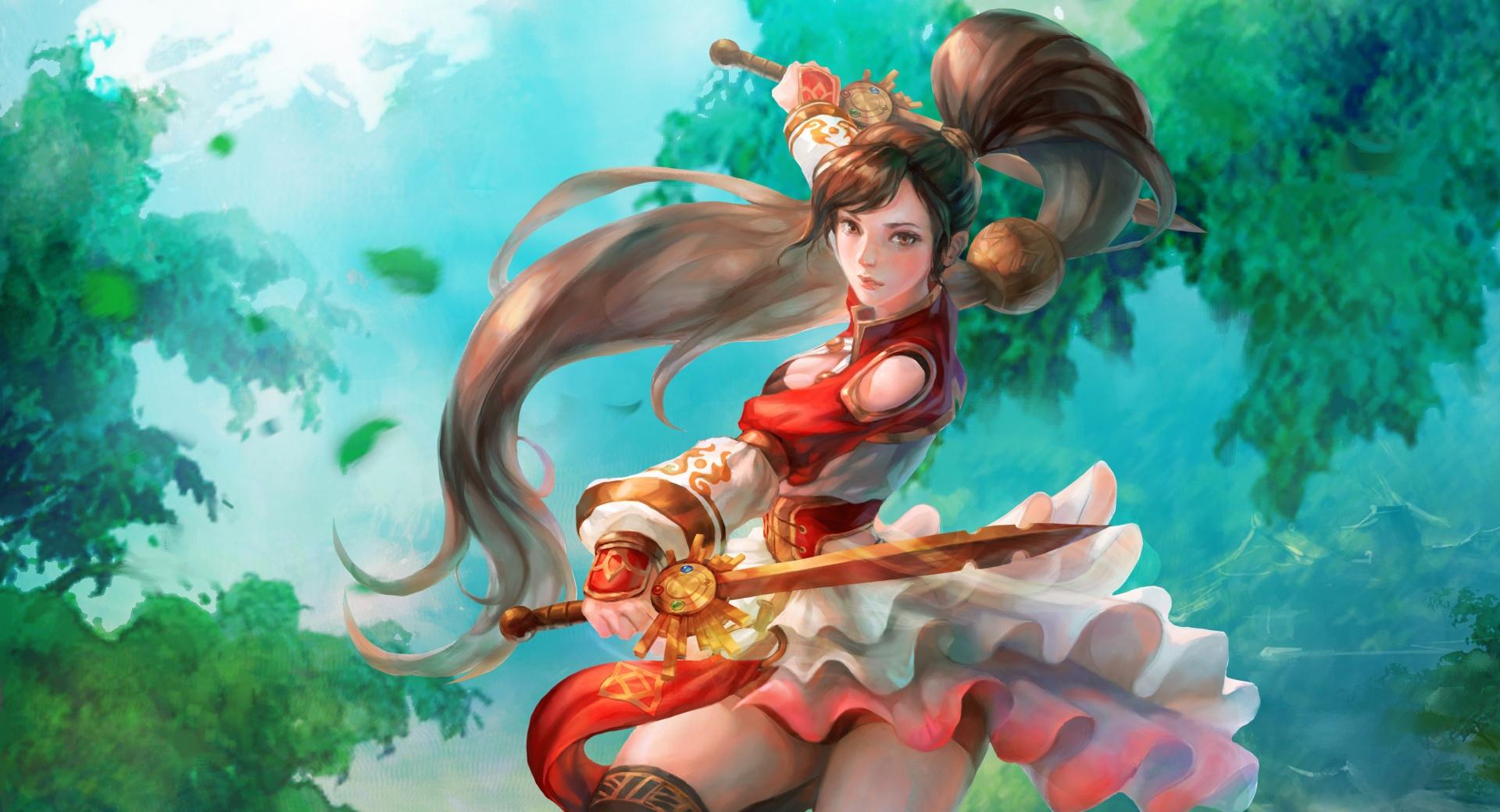 Knights of Valour Diao Chan at 320 x 480 iPhone size wallpapers HD quality