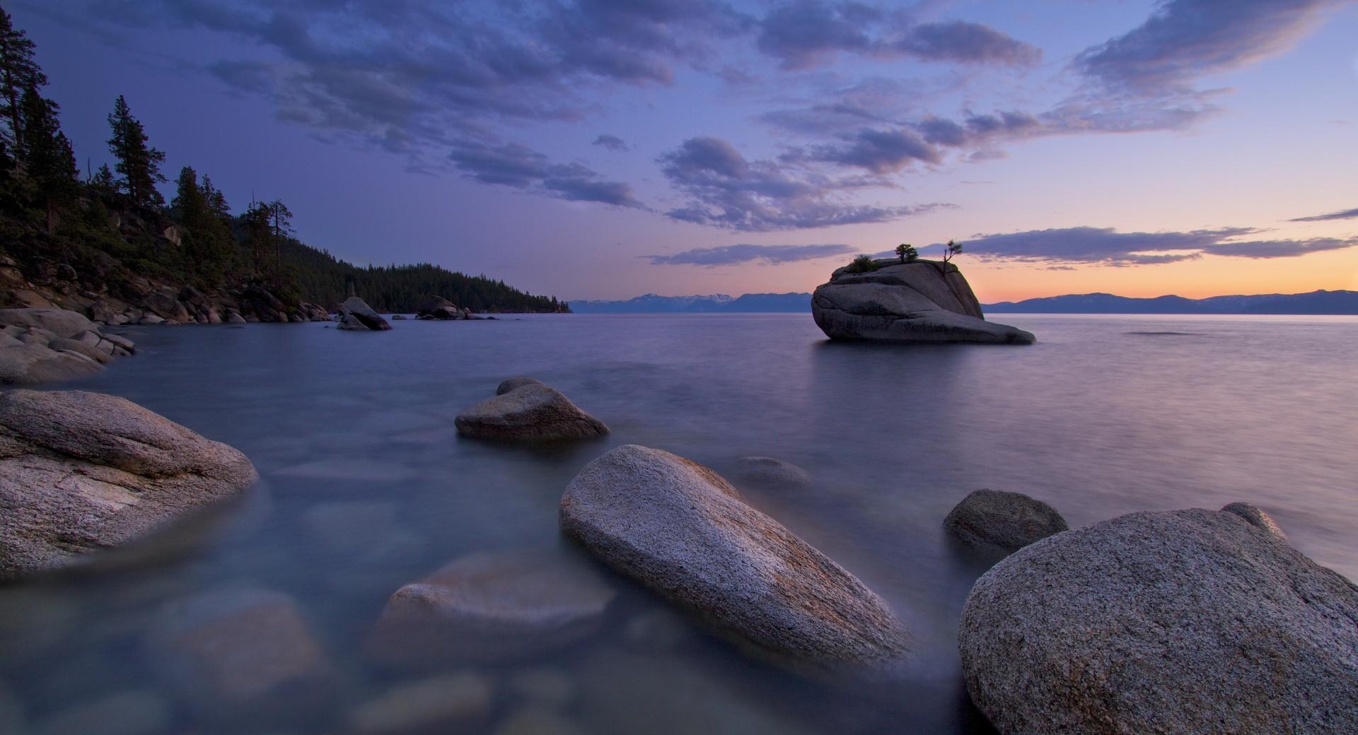 Lake Boulders at 640 x 1136 iPhone 5 size wallpapers HD quality