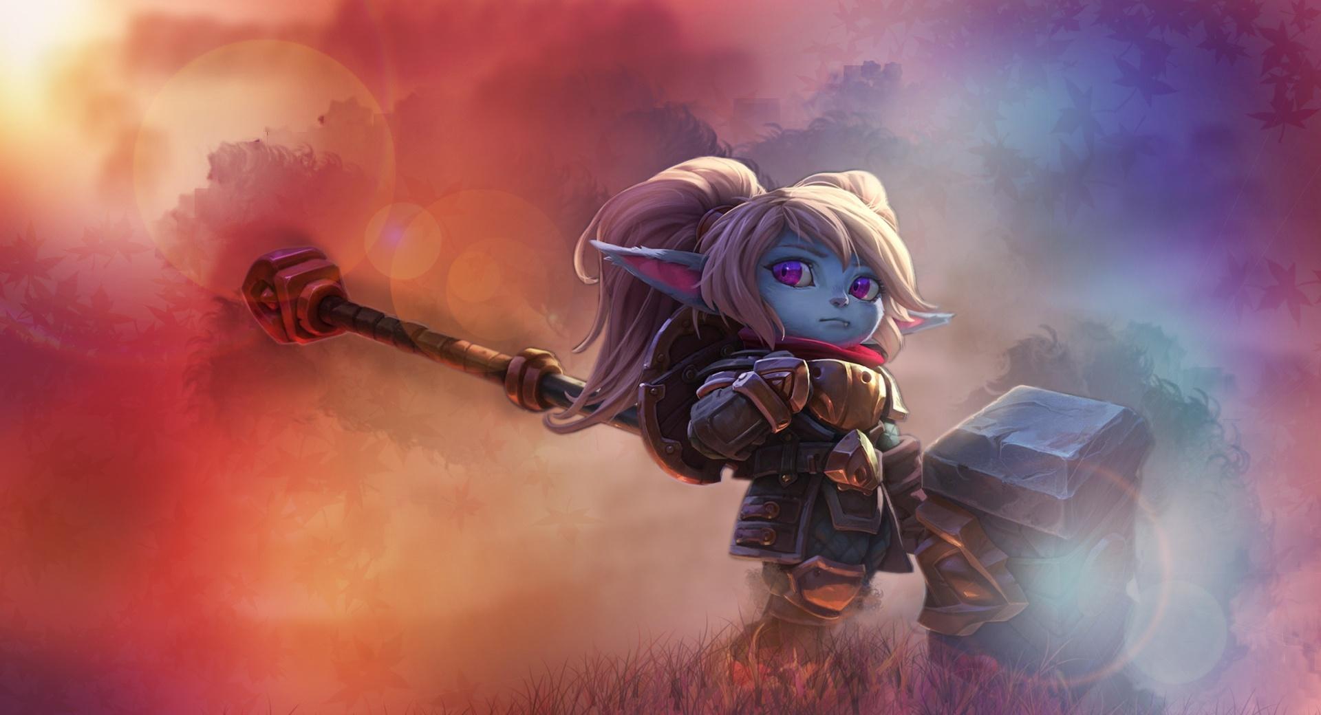 League Of Legends Poppy Edit at 1334 x 750 iPhone 7 size wallpapers HD quality
