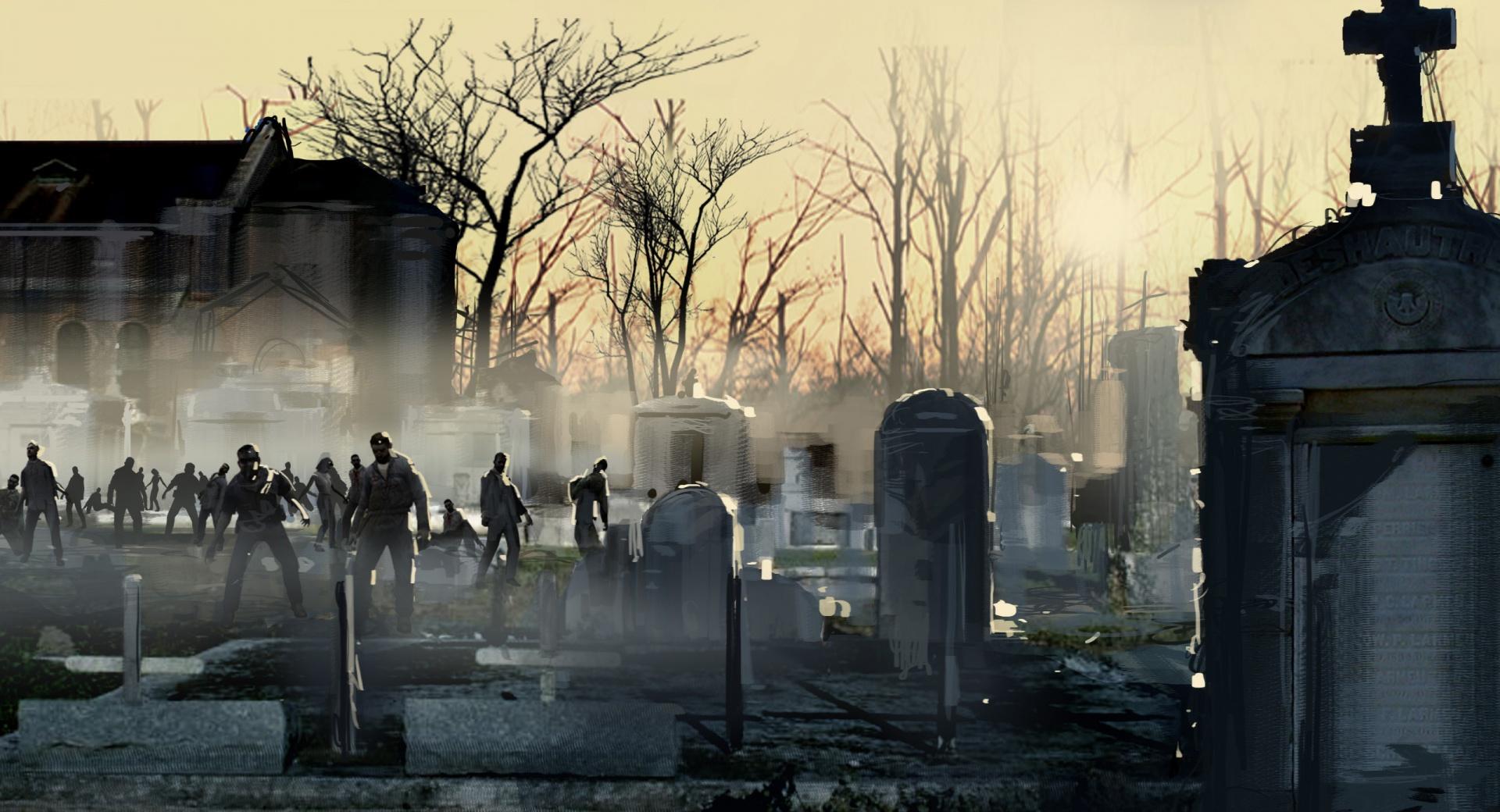 Left 4 Dead Zombies Art at 640 x 1136 iPhone 5 size wallpapers HD quality