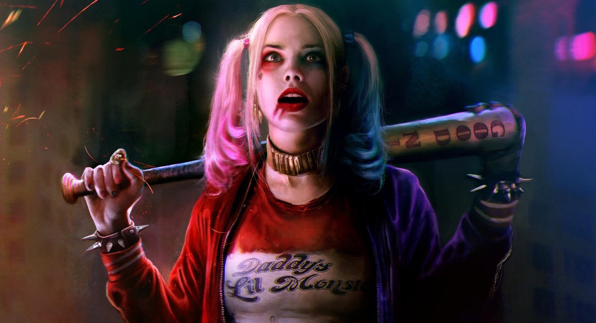Margot Robbie as Harley Quinn, Suicide Squad at 1334 x 750 iPhone 7 size wallpapers HD quality
