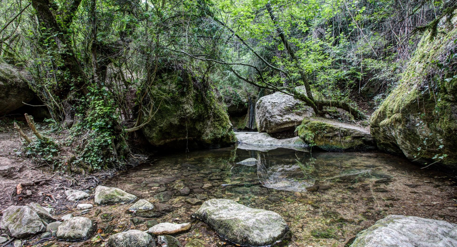 Martinet Creek Aiguafreda, Catalonia at 640 x 960 iPhone 4 size wallpapers HD quality