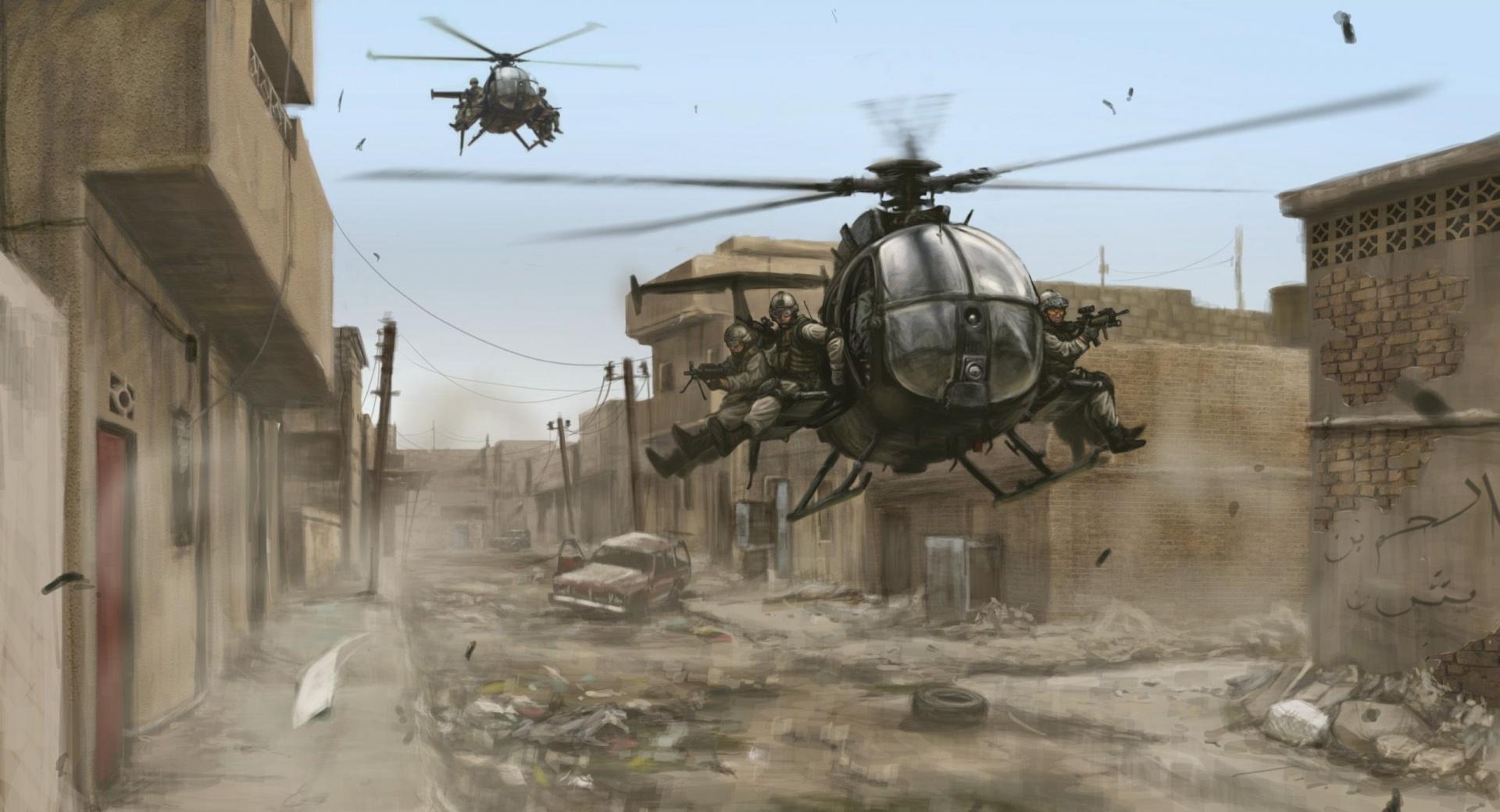 Military Helicopter Artwork wallpapers HD quality