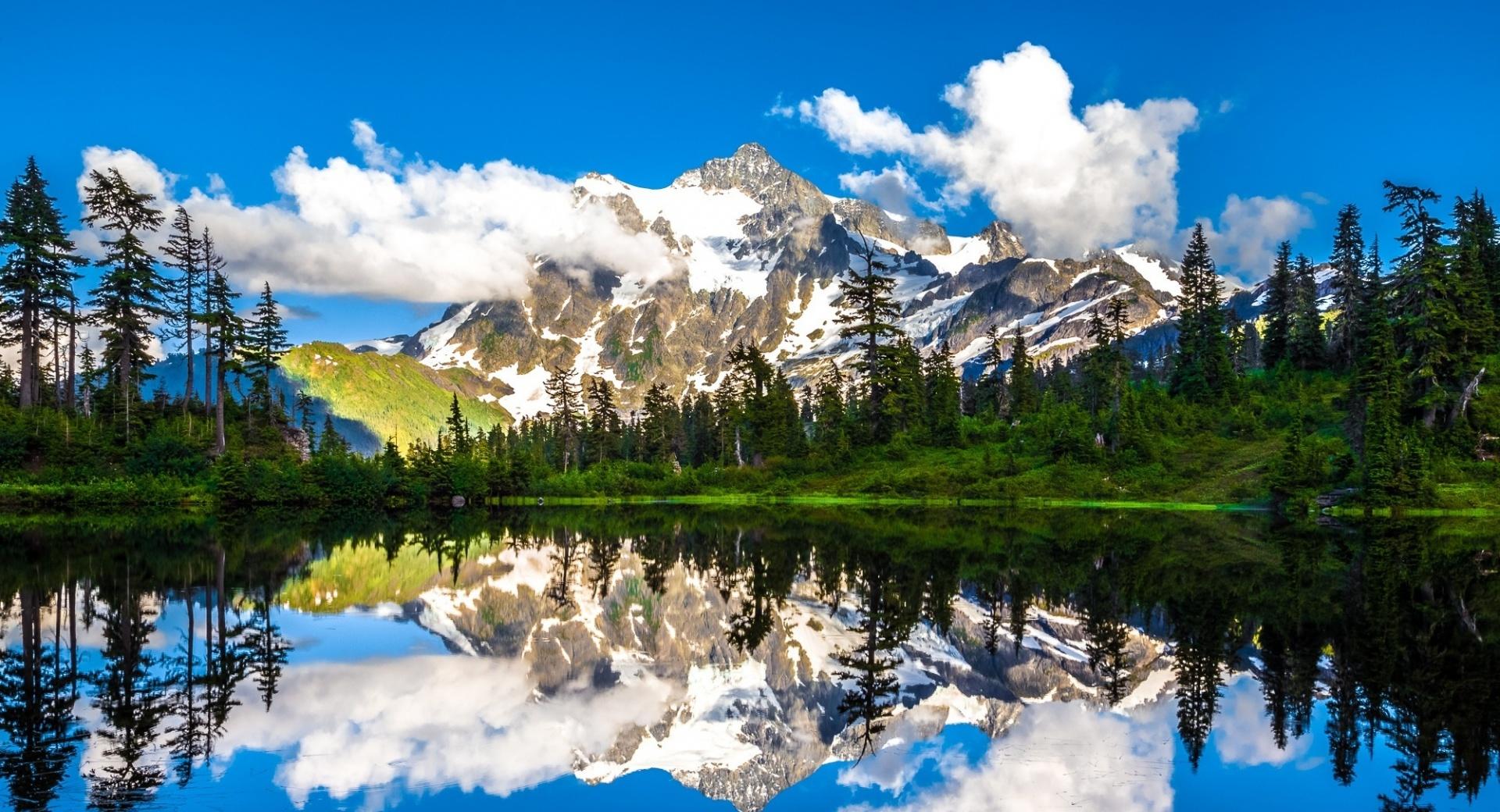 Mount Shuksan Picture Lake at 750 x 1334 iPhone 6 size wallpapers HD quality