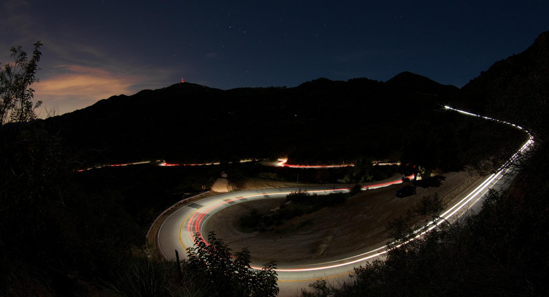 Mountain Road Nightlights wallpapers HD quality