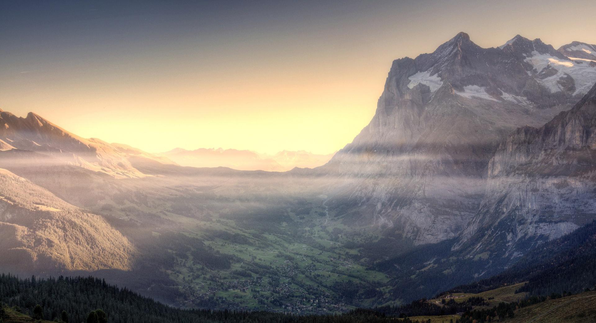 Mountain Valley View at 640 x 1136 iPhone 5 size wallpapers HD quality