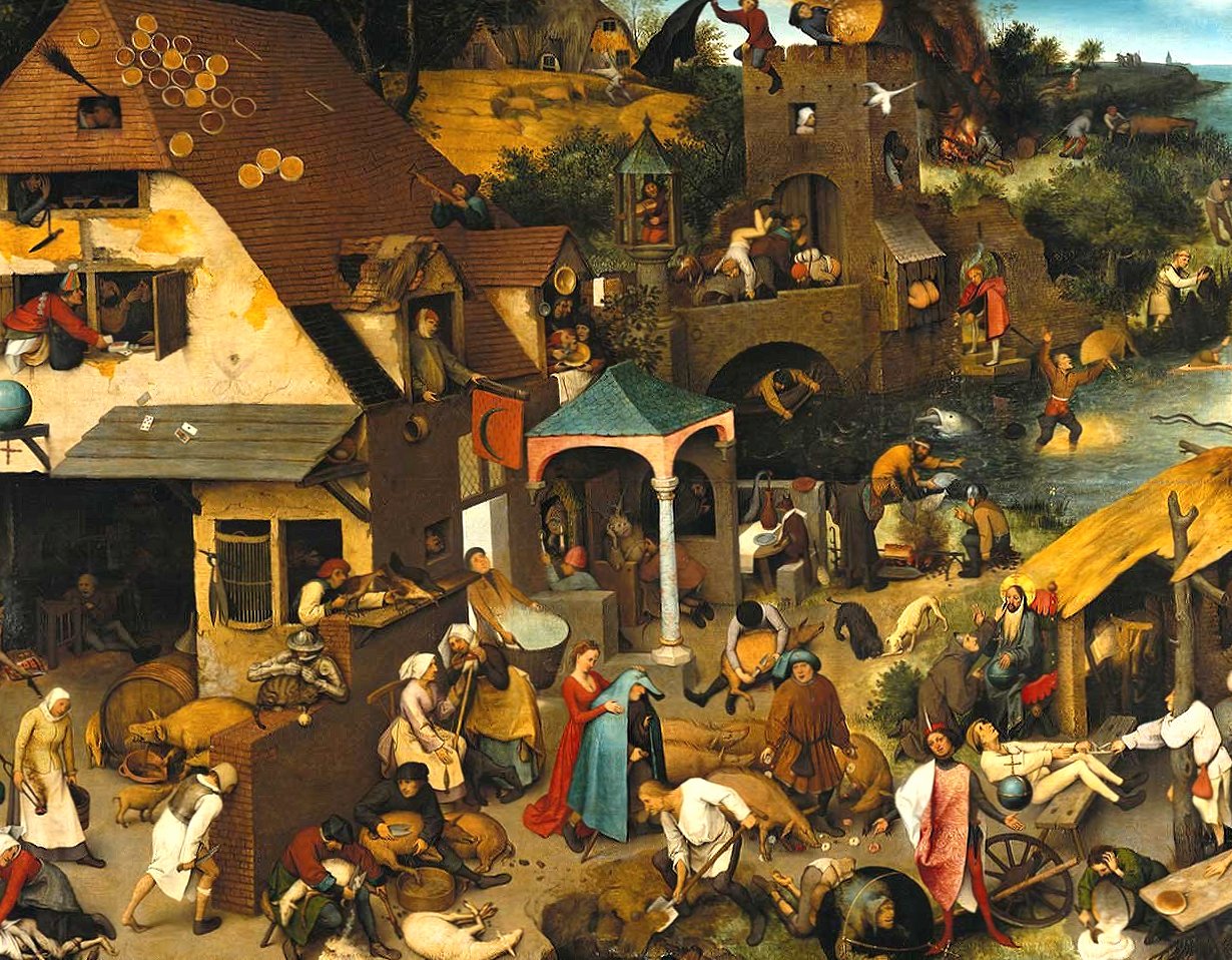 Pieter bruegel the elder dutch proverbs at 1024 x 1024 iPad size wallpapers HD quality